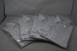 Four as new Eton business shirts in white (15.5