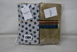 Two as new Meg & Bee London Major Money Kit purses (RRP £95 each).