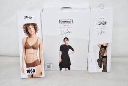 An as new Wolford Dylan dress in black (S - RRP £137), a pair of Dylan knee high socks and Pure