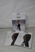 A pair of as new Wolford Scuba leggings (M - RRP £120) and two pairs of Orchid 50 tights.