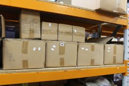 Four boxes of six Ashworth Antique White twisted metal candle holders and four loose, but boxed,