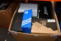 A quantity of assorted as new footwear to include Geox, Clarks, Skechers, Jones Bootmaker, Staccato,