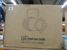 An Eurolite LED PAR-64 COB 3000K 100W Zoom.