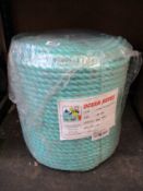 An as new Ocean Polysteel Rope in green (18mm x 220m).