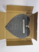 A quantity of hanging heart shaped slate decorations with Forever in my Heart motif (Approximately