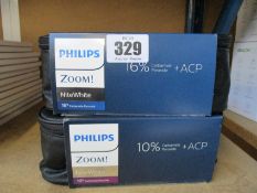 Four Philips Zoom! NiteWhite Take Home Whitening Kits (2 x 16% and 2 x 10% +ACP).