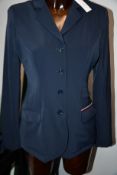 A ladies as new Tommy Hilfiger equestrian double breasted Damen Tournament show jacket in navy (