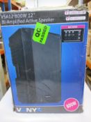 A boxed as new Vonyx Vsa12 Active PA speaker (Box is opened and damage to box, speaker is