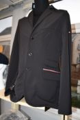 A ladies as new Tommy Hilfiger equestrian double breasted Damen Tournament show jacket in black (S -