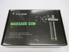 Two boxed as new Fylina J-6 deep tissue massage guns.