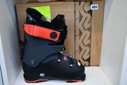 A pair of women's as new K2 B.F.C. 90 Heat Ripwalk ski boots (Size 27/27.5).