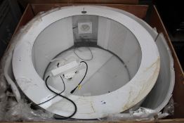 A large designer fish tank with inbuilt lights and filter (Viewing advised as some damage to