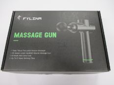 Two boxed as new Fylina J-6 deep tissue massage guns.