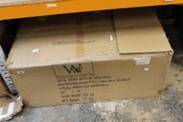 A boxed as new William Wood Mirrors Brooklyn coffee table (24 x 40 x 16