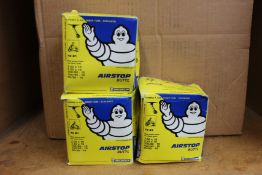 Twenty four Michelin Airstop Butyl 10B1 Motorcycle/Scooter Inner Tubes.