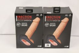 Four boxed as new hollow adjustable strap on Dildo (Around 9.5