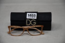 A pair of as new Dolce & Gabbana glasses frames.