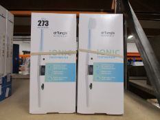 Ten boxed as new drTungs Ionic Toothbrushes.