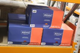 Five boxes of 20 Bacofoil PVC free cling film 50m per roll.