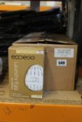Twelve boxed as new Ecoegg jasmine laundry eggs for whites, 70 washes per box.