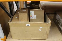 Six LED Three Phase Spotlights (3867-9100) and two LED Track Lamps, all boxed as new.