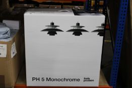 A boxed as new Louis Poulsen PH 5 pendant light, Mono White (75W, E27).
