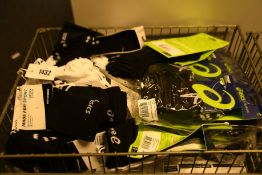 A quantity of assorted as new Asics sports socks.