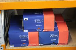 Five boxes of 20 Bacofoil PVC free cling film 50m per roll.
