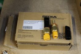 A box of twenty as new Bedia Motortechnik NTC temperature sensors (REF: 420298).