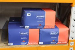 Five boxes of 20 Bacofoil PVC free cling film 50m per roll.