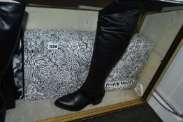 A pair of women's as new Ted & Muffy Blade boots in black leather (UK 3).