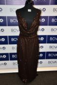 An as new Undress sequin dress in brown (M - RRP €349).
