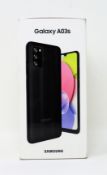 A boxed as new Samsung Galaxy A03s (SM-A037G/DSN) 32GB in Black (Box opened, UK plug and USB-C Cable