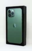 SOLD FOR PARTS ONLY: An as new Apple iPhone 13 Pro Max (Global/A2643) 128GB in Alpine Green (Blackli