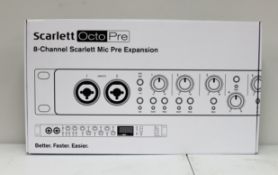 A boxed as new Focusrite Scarlett OctoPre 8 Channel Mic Preamp with ADAT Connectivity (M/N: MOS0022)