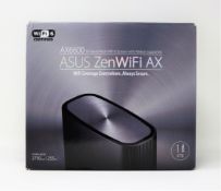 A boxed as new Asus ZenWiFi AX AX6600 Whole Home Mesh WiFi 6 System in Black (1-Pack M/N: X8) (Box o