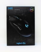 Four boxed as new Logitech G403 Wired Gaming Mice (P/N: 910-004796).