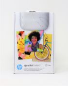 A boxed as new HP Sprocket Select Portable Instant Photo Printer in Eclipse (Box sealed).