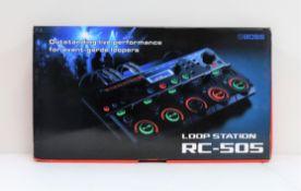 A boxed as new Boss RC-505 Loop Station (EU PSU included).