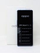 A boxed as new Oppo Reno4 Pro 5G 128GB in Galactic Blue (Box opened, some damage to box. UK plug and