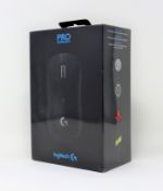 A boxed as new Logitech G Pro X Superlight Wireless Gaming Mouse in Black (Box sealed).