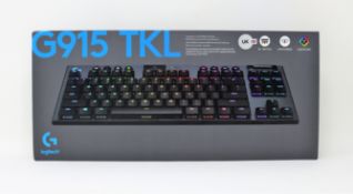 A boxed as new Logitech G G915 TKL Lightspeed Wireless RGB Mechanical Gaming Keyboard (GL Tactical S