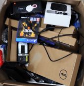 COLLECTION ONLY: A quantity of assorted as new and pre-owned electrical items (One box) (All items