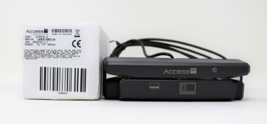 A boxed as new Access IS OCR316e USB OCR/Passport Reader.