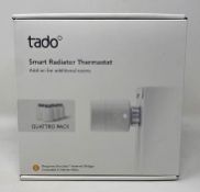 A certified refurbished Tado° Additional Smart Radiator Thermostat Quattro Pack (P/N: V3P-4SRT01-TC