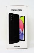 A boxed as new Samsung Galaxy A03s (SM-A037G/DSN) 32GB in Black (Box opened, UK plug and USB-C Cable