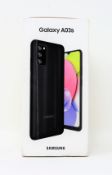 A boxed as new Samsung Galaxy A03s (SM-A037G/DSN) 32GB in Black (Box opened, UK plug and USB-C Cable