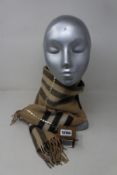An as new Burberry sequined check cashmere scarf (Article 8050535 - RRP £484).
