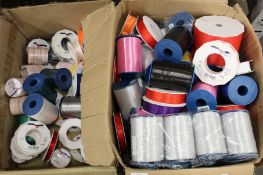 A large quantity of ribbons in various colours and sizes.