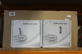A quantity of LED light strips (Approximately 25 items).